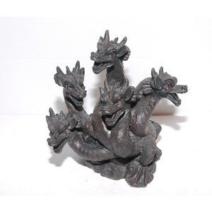 Elegant Expressions Smoke Breathing 5 Head Dragon Incense Burner Unused